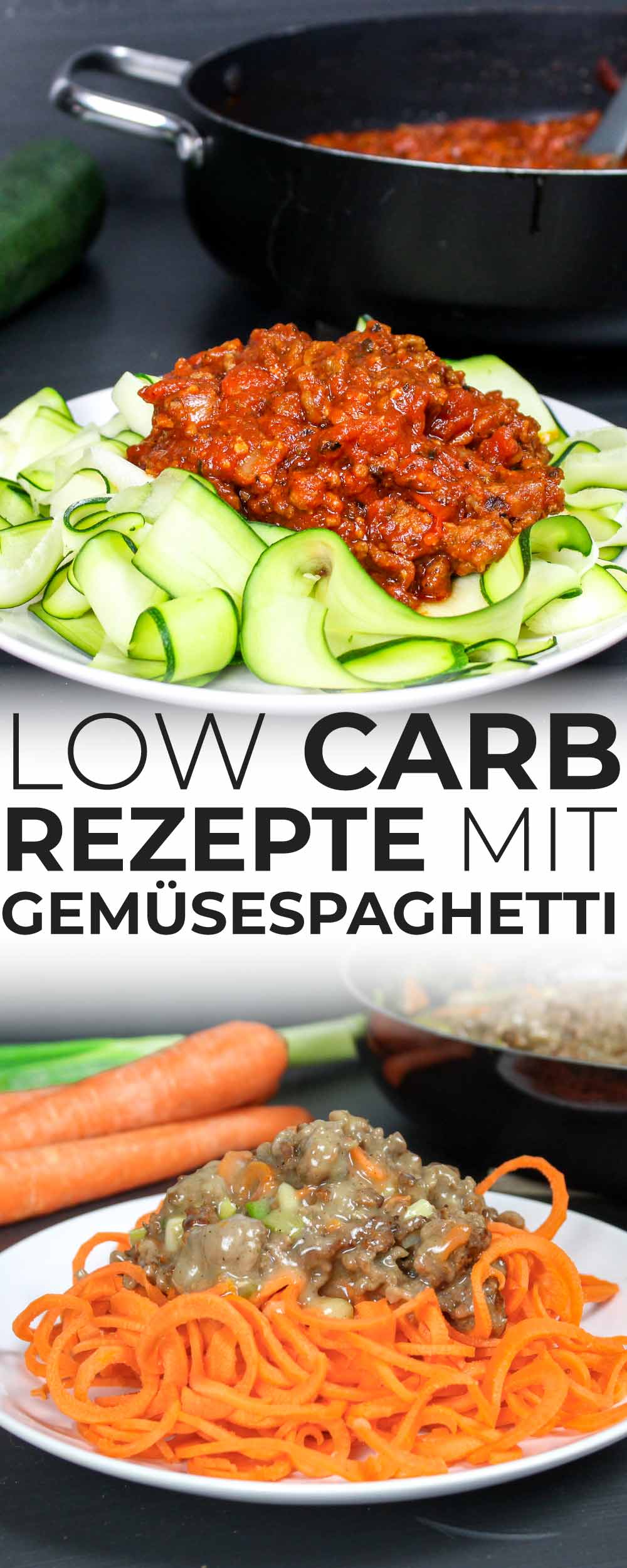 Low Carb Rezepte mit Gemüsespaghetti Low Carb Rezepte mit Gemüsespaghetti