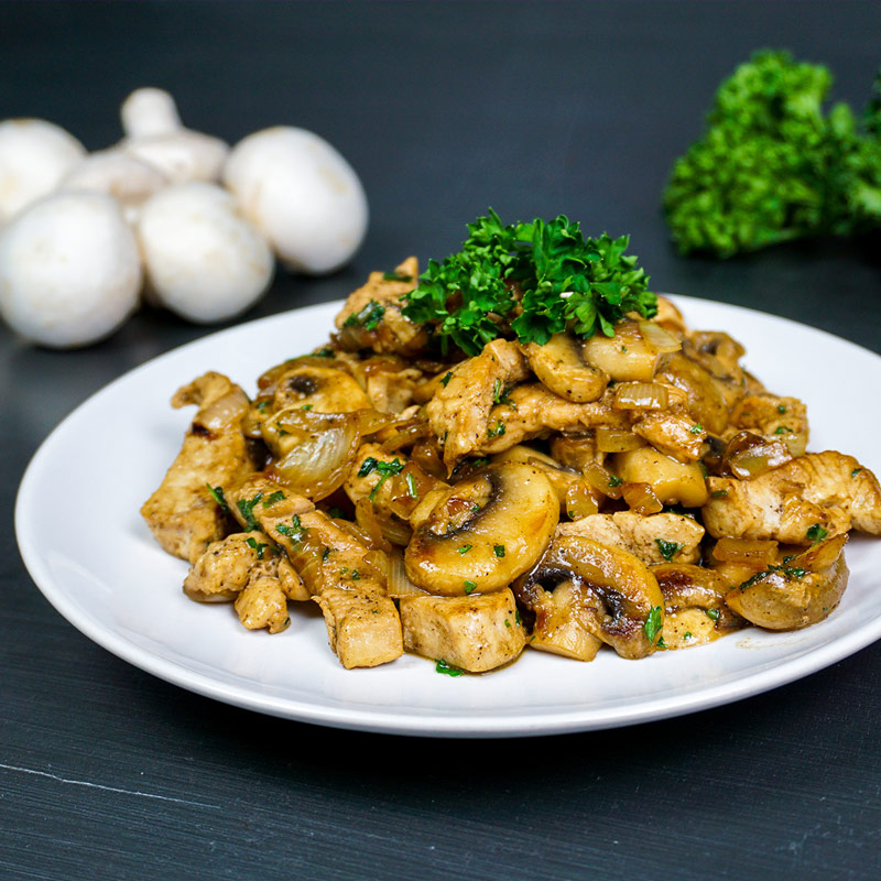 Schnelles Putengeschnetzeltes Mit Champignons 301 Kcal Je Portion